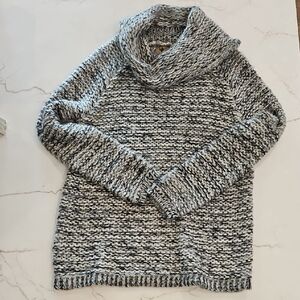 Katsumi Black Silver Cowel Neck Sweater With Silver Sparkle